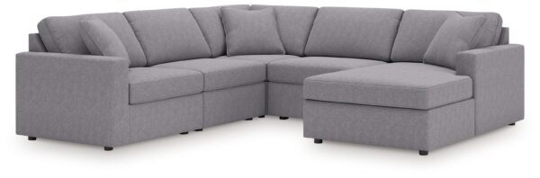 Modmax - Granite - 5-Piece Sectional With Raf Corner Chaise, Wih Laf Corner Chair