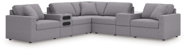 Modmax - Granite - 7-Piece Balanced Sectional With Audio And Storage Consoles