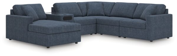 Modmax - Ink - 6-Piece Sectional With Audio System, Laf Corner Chaise And RAF Corner Chair