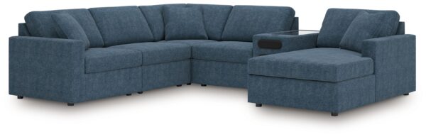 Modmax - Ink - 6-Piece Sectional With Audio System, Raf Corner Chaise And LAF Corner Chair