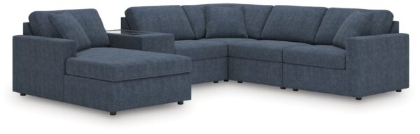 Modmax - Ink - 6-Piece Sectional With Laf Corner Chaise, RAF Corner Chair And Storage Console