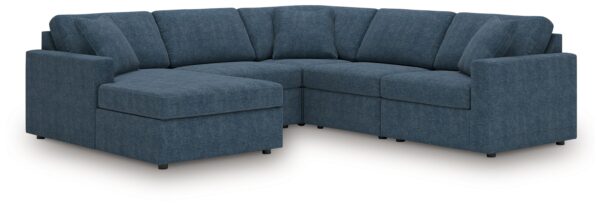 Modmax - Ink - 5-Piece Sectional With Laf Corner Chaise, Wih Raf Corner Chair