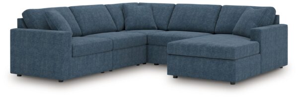 Modmax - Ink - 5-Piece Sectional With Raf Corner Chaise, Wih Laf Corner Chair