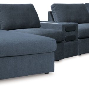 Modmax - Ink - 5 Piece Double Chaise Sectional With Audio Console