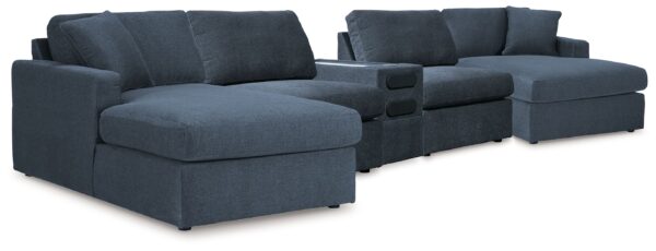 Modmax - Ink - 5 Piece Double Chaise Sectional With Audio Console