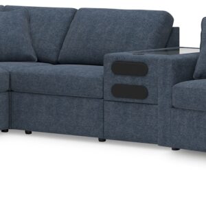 Modmax - Ink - 7-Piece Sectional With Audio Console And LAF / RAF Corner Chairs