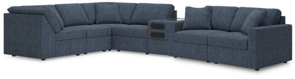 Modmax - Ink - 7-Piece Sectional With Audio Console And LAF / RAF Corner Chairs