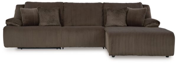 Top Tier - Chocolate - 3-Piece Reclining Sectional Sofa With Raf Chaise