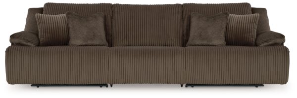 Top Tier - Chocolate - 3-Piece Reclining Sectional Sofa