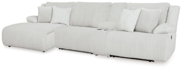 Top Tier - Alloy - 4-Piece Reclining Sectional With Laf Press Back Chaise