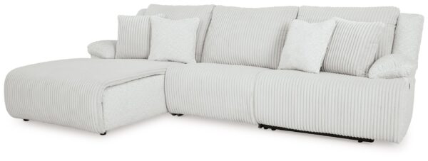 Top Tier - Alloy - 3-Piece Reclining Sectional Sofa With Laf Press Back Chaise