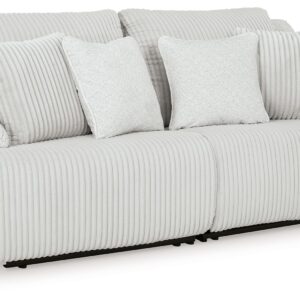 Top Tier - Alloy - 2-Piece Reclining Sectional Loveseat