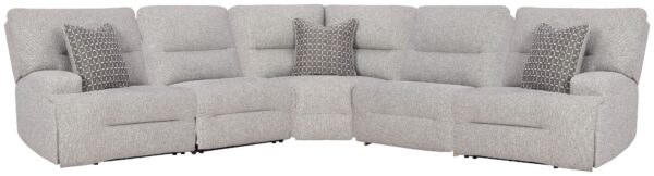 Acklen Place - Pewter - 5-Piece Power Reclining Sectional