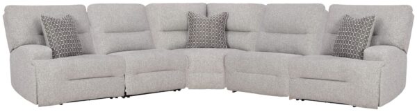 Acklen Place - Pewter - 5-Piece Power Reclining Sectional