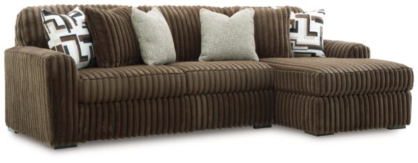 Midnight-Madness - Chocolate - 2-Piece Sectional Sofa With RAF Corner Chaise