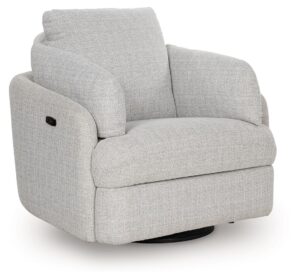 Alainmont Next-Gen Nuvella - Stone - Swivel Power Recliner