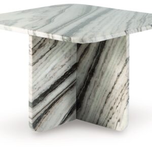 Baretton - Black / White / Taupe - 18" Accent Cocktail Table