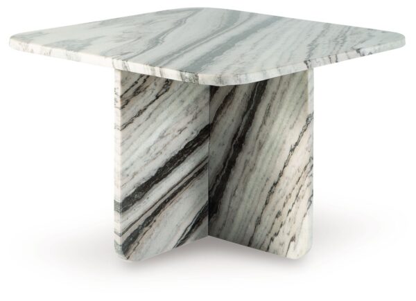 Baretton - Black / White / Taupe - 18" Accent Cocktail Table