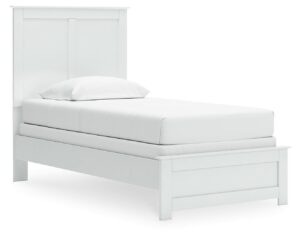 Bostwick Shoals - White - Twin Panel Bed With Framed Footboard