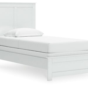Bostwick Shoals - White - Twin Panel Bed With Framed Footboard