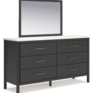 Cadmori - Black / White - Dresser and Mirror