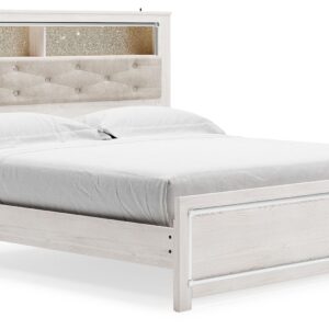 Altyra - White - King Bookcase Panel Bed