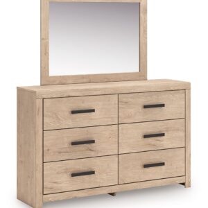 Sanginlane - Tan - Dresser and Mirror