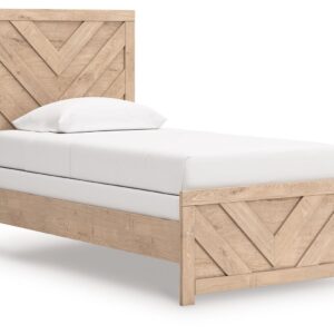 Sanginlane - Tan - Twin Panel Bed