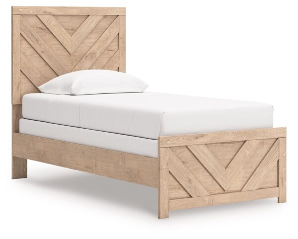 Sanginlane - Tan - Twin Panel Bed