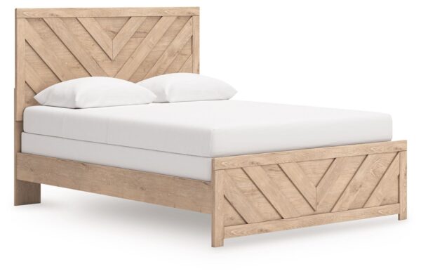 Sanginlane - Tan - Queen Panel Bed