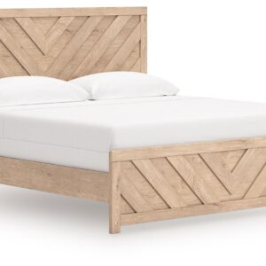 Sanginlane - Tan - King Panel Bed