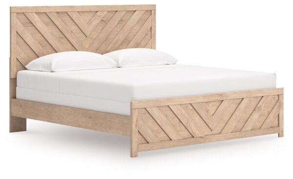 Sanginlane - Tan - King Panel Bed