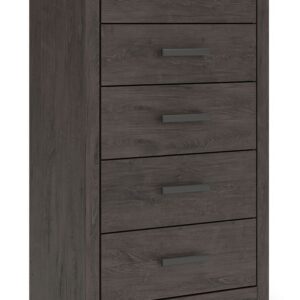 Prendonea - Charcoal - Five Drawer Chest