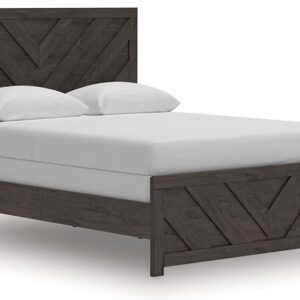 Prendonea - Charcoal - Queen Panel Bed
