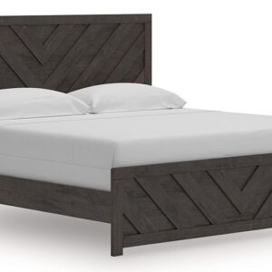 Prendonea - Charcoal - King Panel Bed