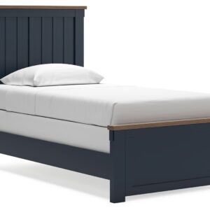Landocken - Brown / Blue - Twin Panel Bed