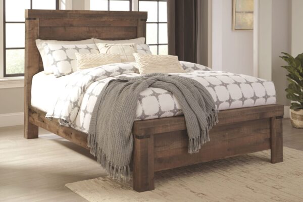 Trinell - Brown - Queen Panel Bed - Chunky Style