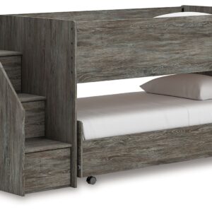 Frandern - Gray - Twin Over Twin Loft Bed