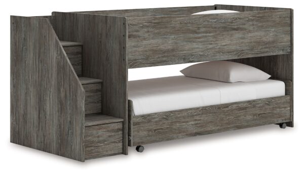 Frandern - Gray - Twin Over Twin Loft Bed