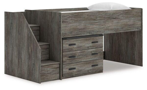 Frandern - Gray - Twin Loft Bed With Drawer Storage