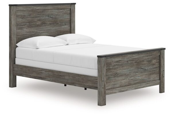 Frandern - Black / Gray - Full Panel Bed