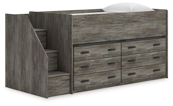 Frandern - Gray - Twin Loft Bed With 2 Drawer Storages