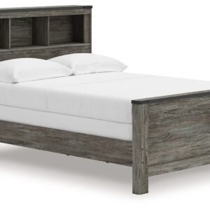 Frandern - Gray - Full Bookcase Panel Bed