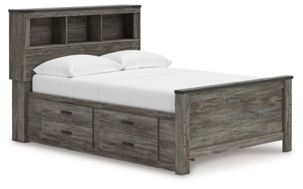 Frandern - Gray - Full Bookcase Panel Bed With Storage