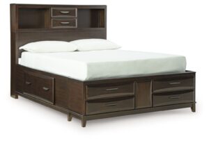 Vanmore - Dark Brown - Full Storage Bed