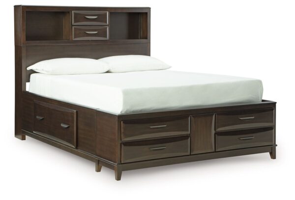 Vanmore - Dark Brown - Full Storage Bed