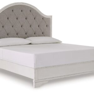 Blendon - Rustic Brown - King Upholstered Panel Bed
