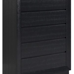 Londer - Black - Five Drawer Chest