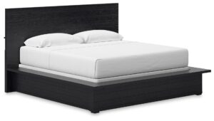 Londer - Black - King Panel Bed