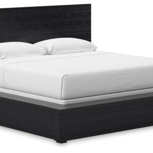 Londer - Black - King Panel Bed